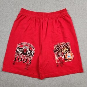 Vintage Chicago Bulls Shorts Medium Red Competitor Michael Jordan Threepeat 1993